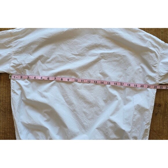 Cedric Charlier classic white 100% cotton top with drawstring women's size 4 - Picture 5 of 8